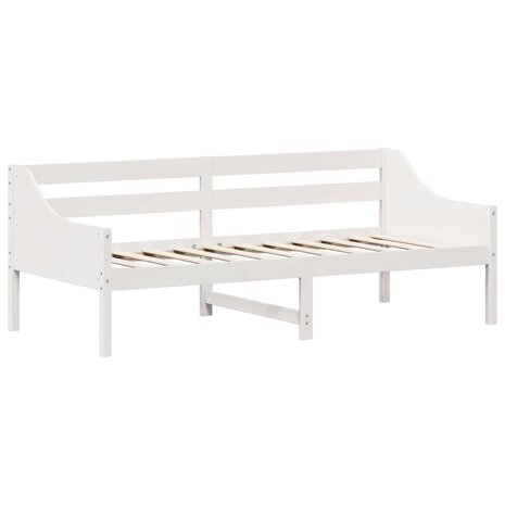 Slaapbank zonder matras 90x200 cm massief grenenhout wit 3