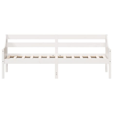 Slaapbank zonder matras 90x200 cm massief grenenhout wit 4