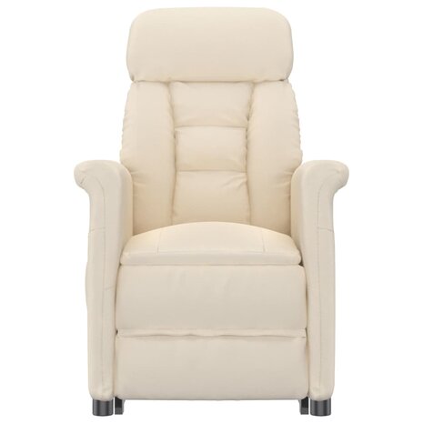 Massagestoel elektrisch microvezelstof beige 4