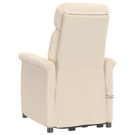 Massagestoel elektrisch microvezelstof beige 6