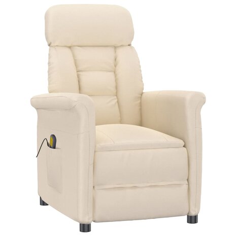 Massagestoel microvezelstof beige 2