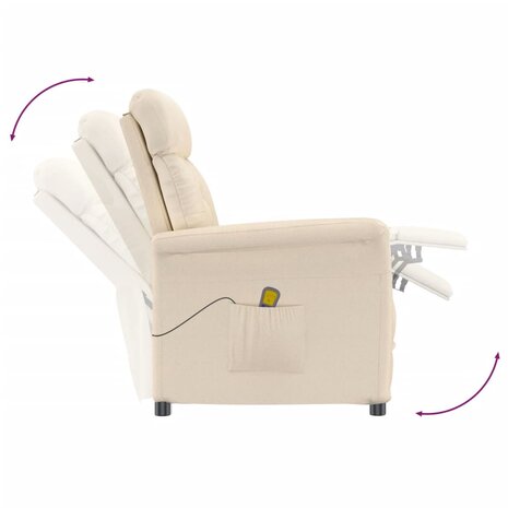 Massagestoel microvezelstof beige 6