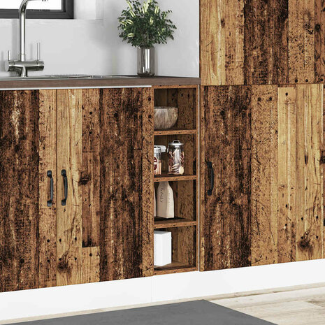 Onderkast 20x44,5x81,5 cm bewerkt hout oud houtkleurig 3