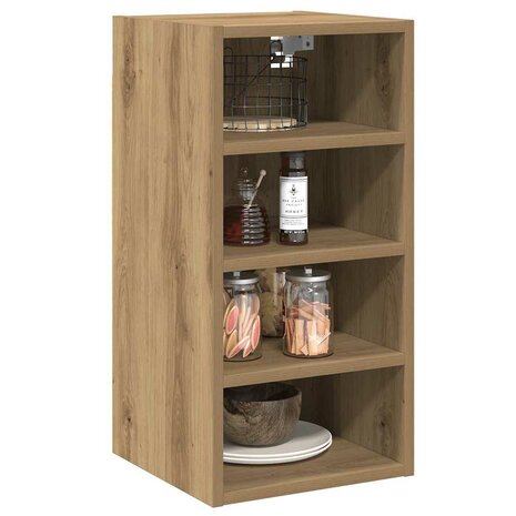 Hangkast Riga 30x29,5x60 cm bewerkt hout artisanaal eikenkleur 3