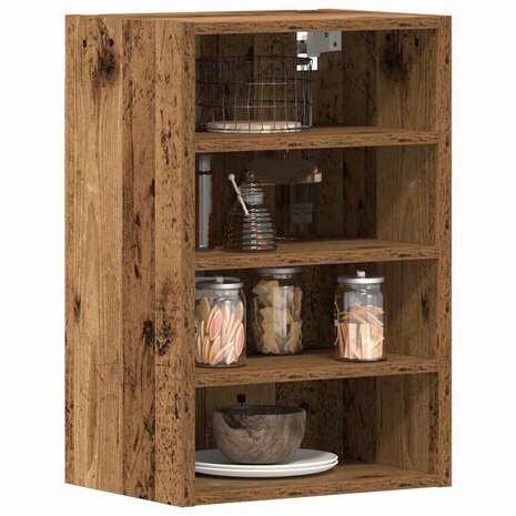 Hangkast Riga 40x29,5x60 cm bewerkt hout oud houtkleurig 1