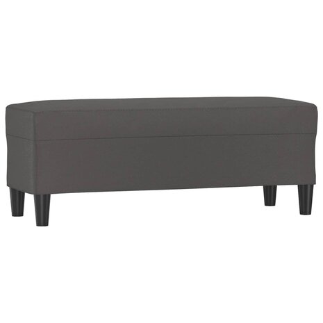 Bankje 100x35x41 cm kunstleer grijs 2