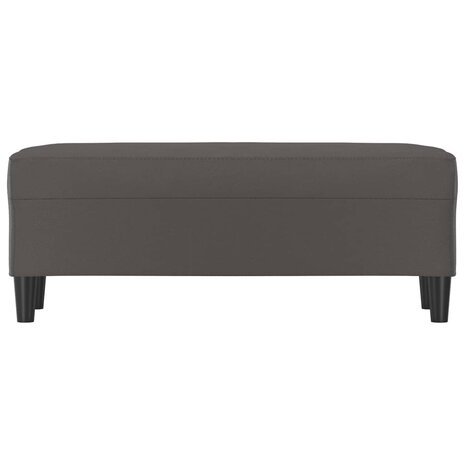 Bankje 100x35x41 cm kunstleer grijs 3