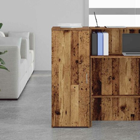 Opbergkast 40x45x103,5 cm bewerkt hout oud houtkleurig 3