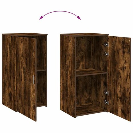 Opbergkast 50x45x103,5 cm bewerkt hout gerookt eikenkleur 7