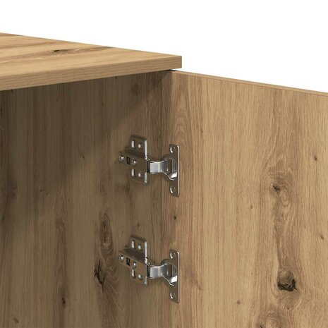 Opbergkast 50x45x103,5 cm bewerkt hout artisanaal eikenkleur 8
