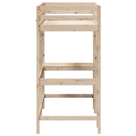 Hoogslaper met bureau massief grenenhout 75x190 cm 5