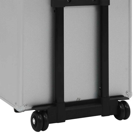 Make-up trolley aluminium zilverkleurig 6