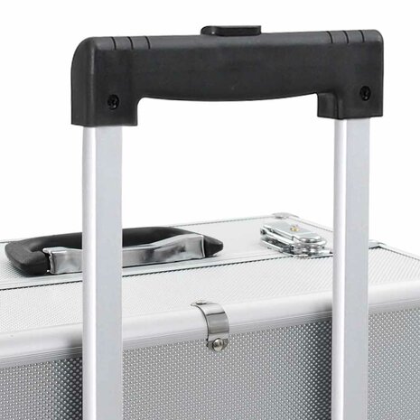 Make-up trolley aluminium zilverkleurig 7