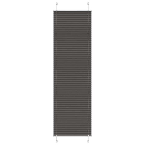 Plissé rolgordijn 65x200 cm stofbreedte 64,4 cm polyester zwart 1