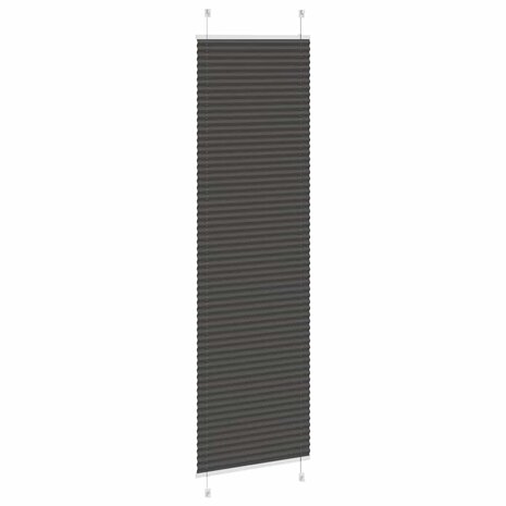 Plissé rolgordijn 65x200 cm stofbreedte 64,4 cm polyester zwart 4