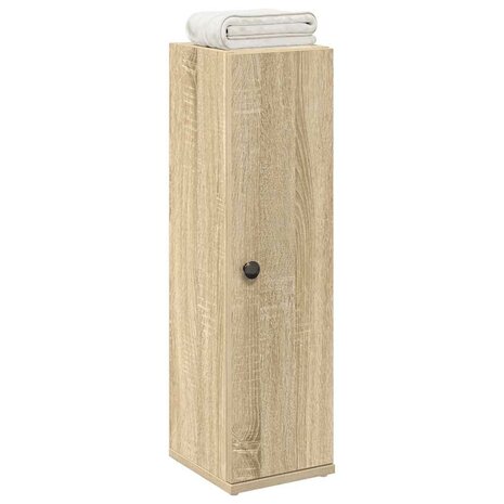 Badkamerkast met rolhouder 20,5x22x72 cm sonoma eikenkleurig 1