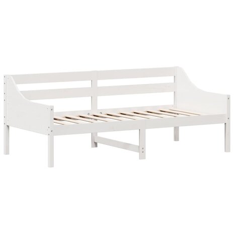 Slaapbank zonder matras 75x190 cm massief grenenhout wit 3