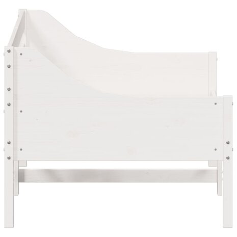Slaapbank zonder matras 75x190 cm massief grenenhout wit 5