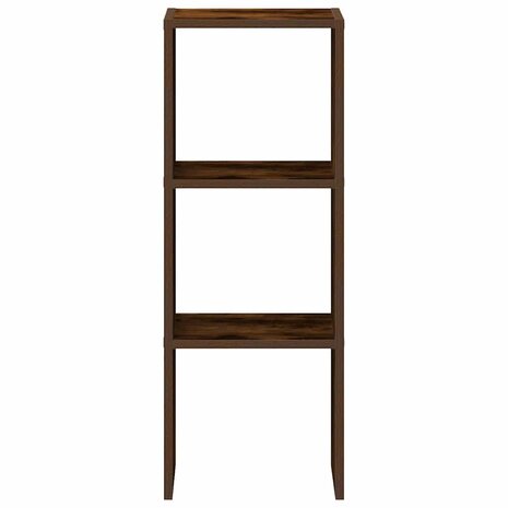 Boekenkast stapelbaar 30x30x80 cm bewerkt hout gerookt eiken 4