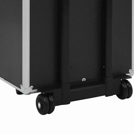 Make-up trolley aluminium zwart 6