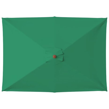 Parasol met houten paal 150x200 cm groen 3