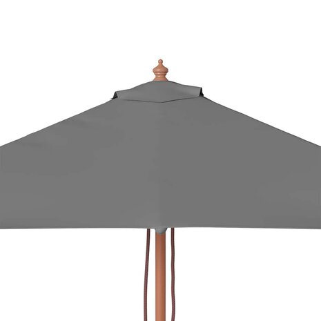 Parasol met houten paal 150x200 cm antraciet 7