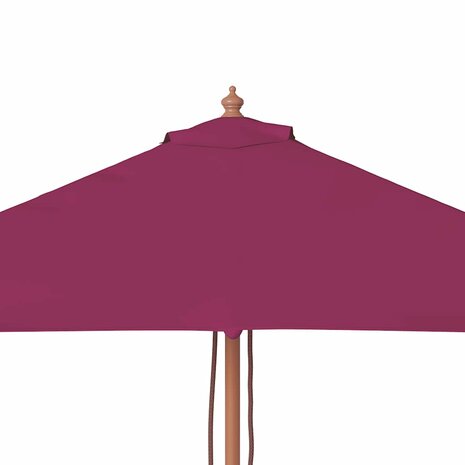 Parasol met houten paal 150x200 cm bordeauxrood 7