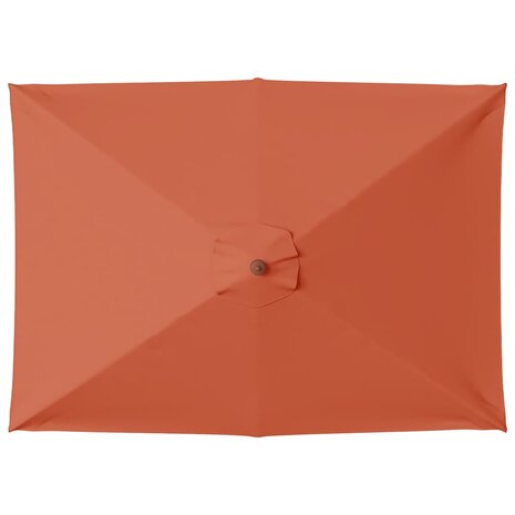 Parasol met houten paal 150x200 cm terracottakleurig 4
