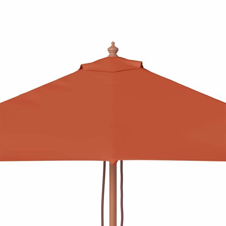 Parasol met houten paal 150x200 cm terracottakleurig 7