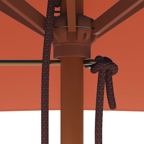 Parasol met houten paal 150x200 cm terracottakleurig 9