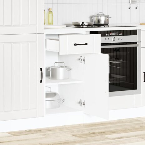 Keuken onderkast Lucca bewerkt hout wit 2