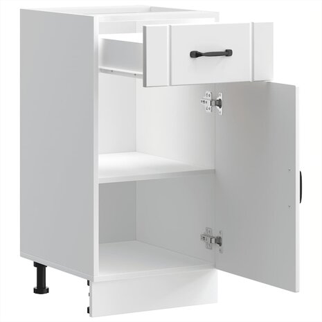 Keuken onderkast Lucca bewerkt hout wit 5