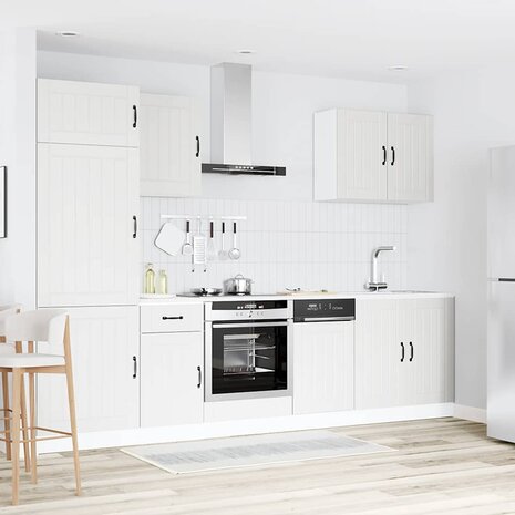 7-delige Keukenkastenset Lucca bewerkt hout wit 3