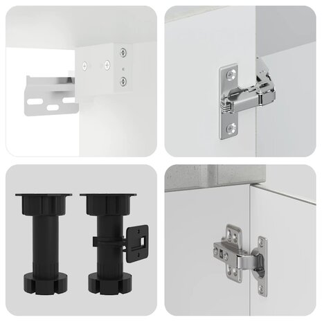 8-delige Keukenkastenset Lucca bewerkt hout betongrijs 7