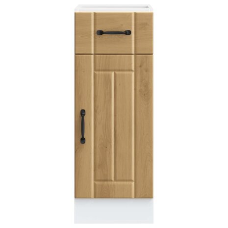 Keuken onderkast Lucca bewerkt hout artisanaal eikenkleur 4