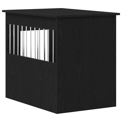 Hondenbenchmeubel 80x55x68 cm bewerkt hout zwart eikenkleurig 8