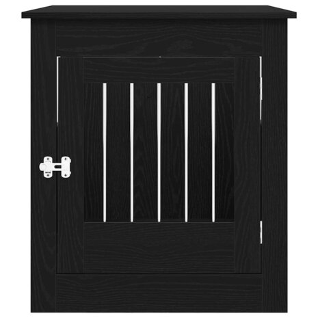 Hondenbenchmeubel 80x64,5x71 cm bewerkt hout zwart eikenkleurig 6
