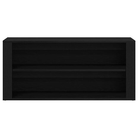 Schoenenbank 100x35x45 cm bewerkt hout zwart eikenkleurig 5