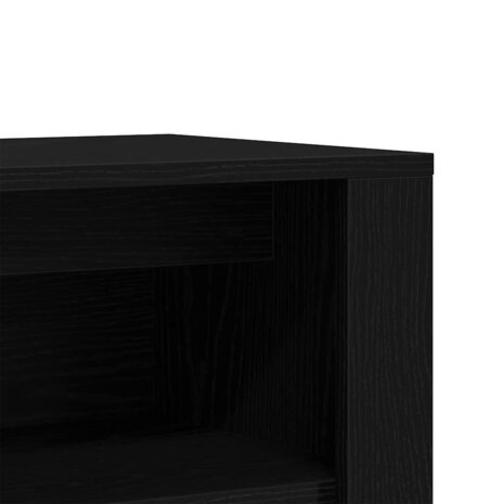 Schoenenbank 100x35x45 cm bewerkt hout zwart eikenkleurig 8