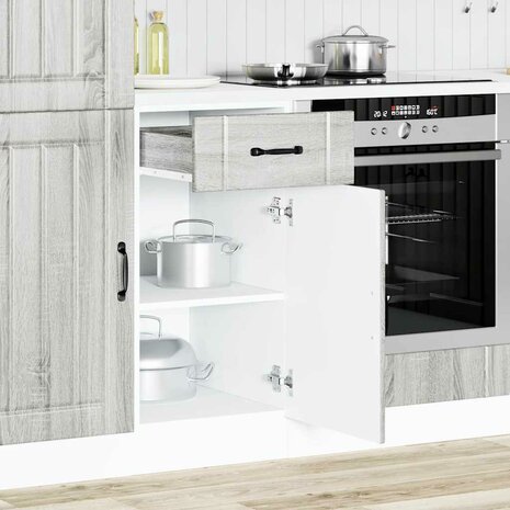 Keuken onderkast Lucca bewerkt hout grijs sonoma eikenkleur 2
