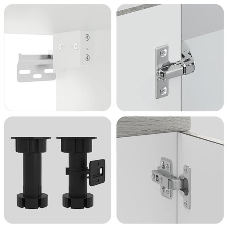 8-delige Keukenkastenset Kalmar bewerkt hout grijs sonoma eiken 7