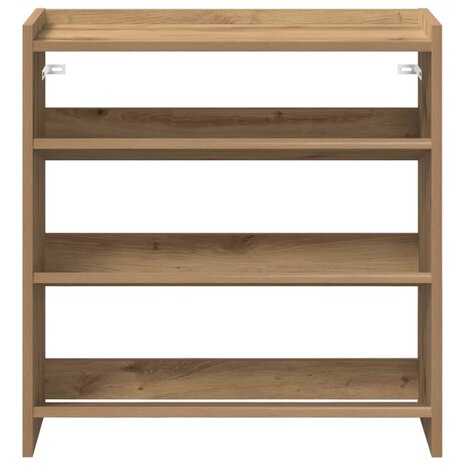 Schoenenrek 60x25x62 cm bewerkt hout artisanaal eikenkleur 4