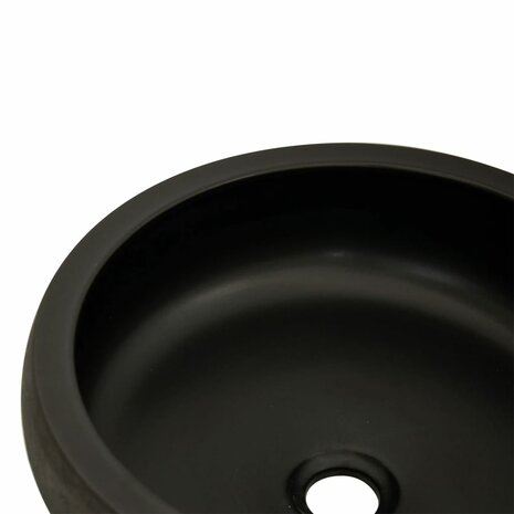 Opzetwasbak rond Φ41x14 cm keramiek zwart en bruin 5