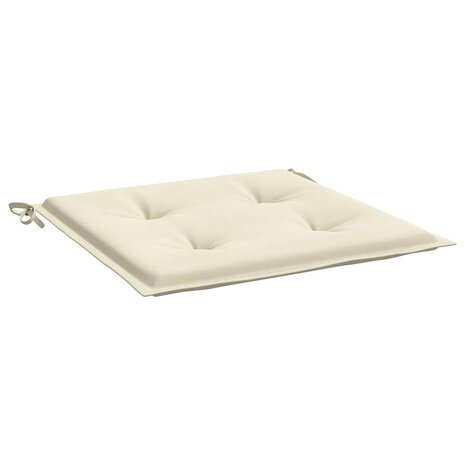 Tuinstoelkussens 2 st 40x40x4 cm oxford stof crèmekleurig 5