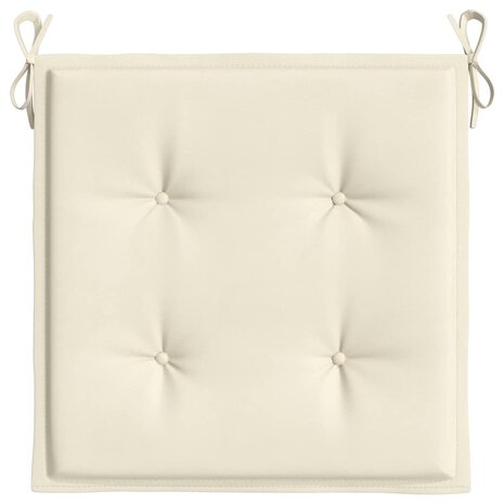 Tuinstoelkussens 2 st 40x40x4 cm oxford stof crèmekleurig 6