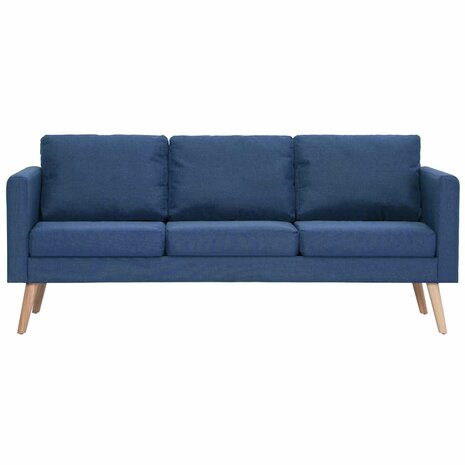 2-delig Bankstel stof blauw 4