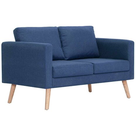 2-delig Bankstel stof blauw 6