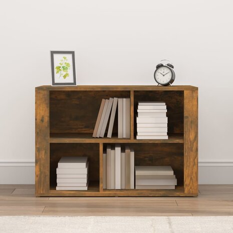 Dressoir 80x30x54 cm bewerkt hout gerookt eikenkleurig 3