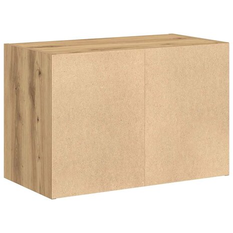 Kast met 2 lades 60x31x40 cm bewerkt hout artisanaal eikenkleur 7