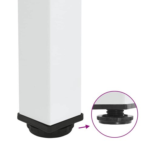 Console tafelpoten 4 st 72-74 cm staal wit 9